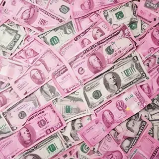 pink money background