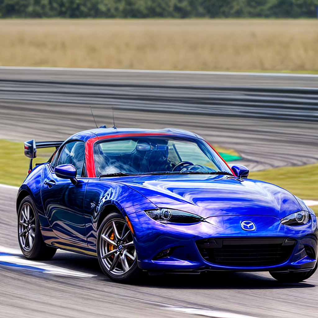 mazda miata on a racetrack