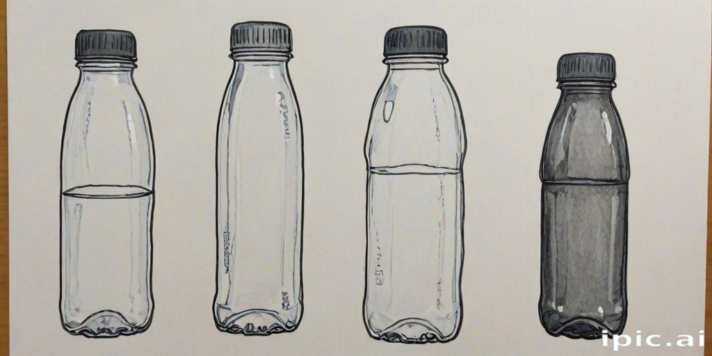 water bottle drawing
