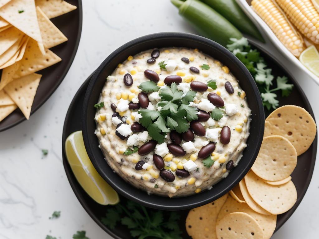 corn black bean feta dip