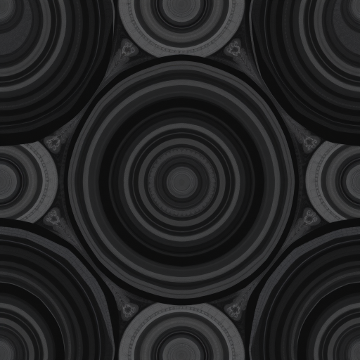 Create a seamless texture pattern featuring concentric circles and wavy lines in varying shades of black and grey under soft lighting, captured with a DSLR camera at f/8 aperture, ISO 100, with a 50mm lens from a top-down perspective.