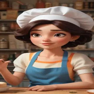 brunette cartoon character
