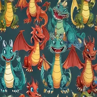 cartoon dragons
