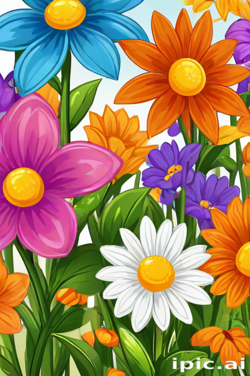 cartoon flowers png