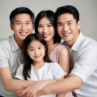 free use asian family