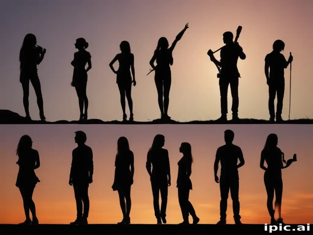 silhouette people png