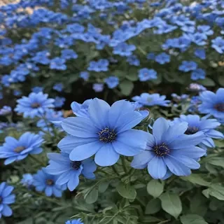 blue flowers aesthetic