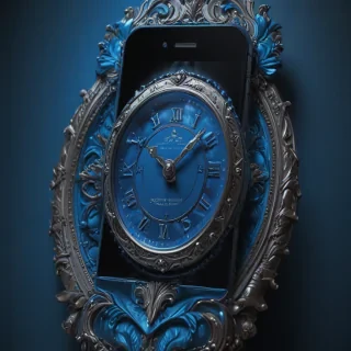 blue phone wallpaper