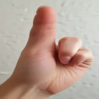 middle finger transparent