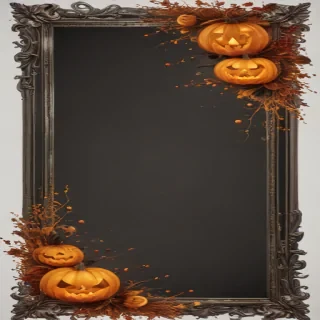 halloween border transparent