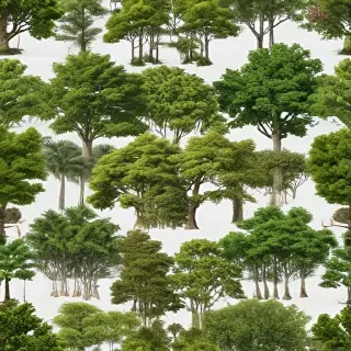 trees no background