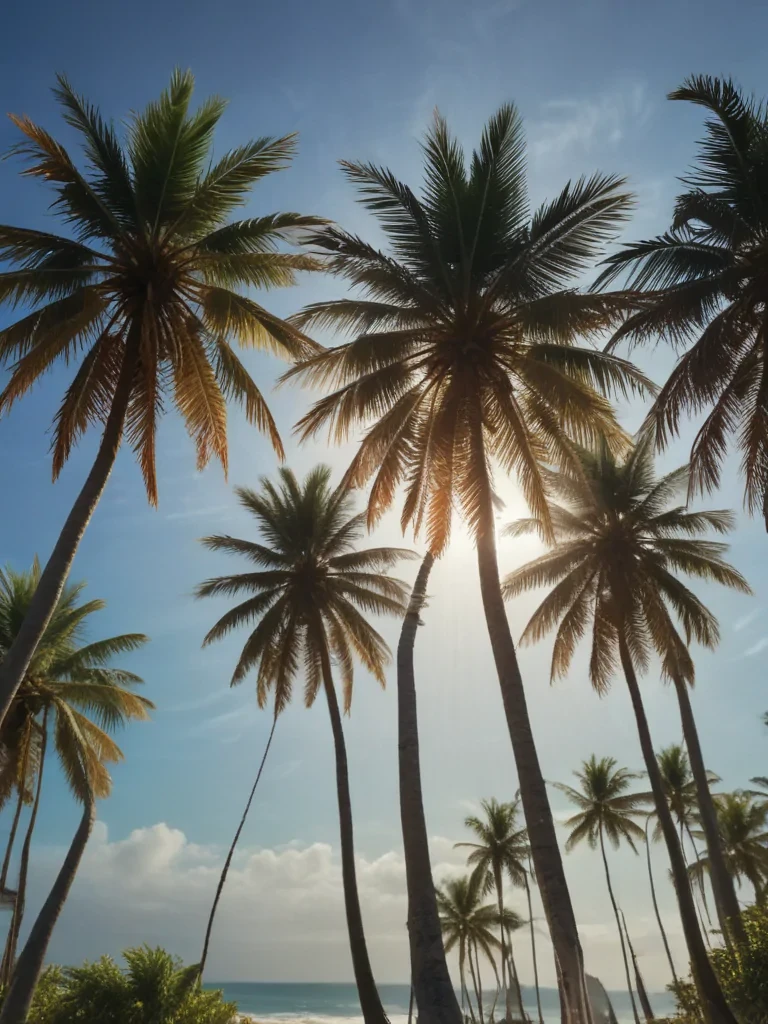 palm trees transparent