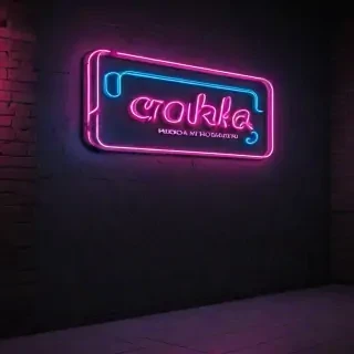 neon sign mockup
