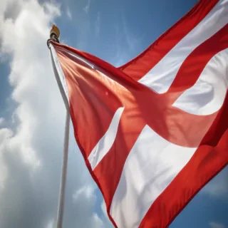 red and white flag