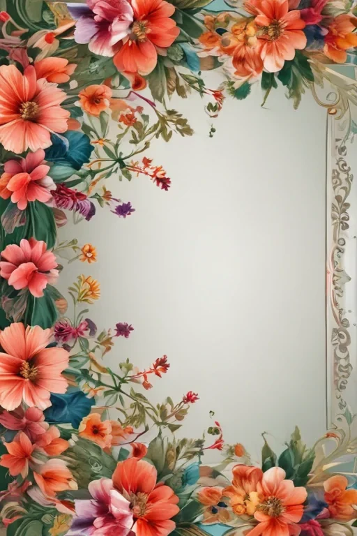 transparent floral border