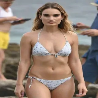 lily james bikini