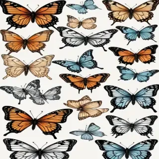 butterflies sketches