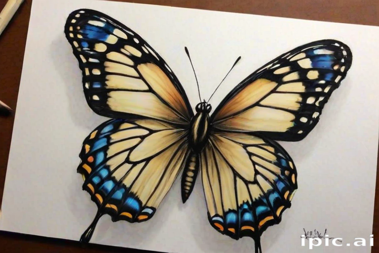 drawing pic of butterfly