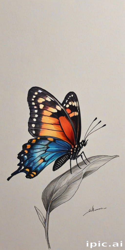 drawing butterfly