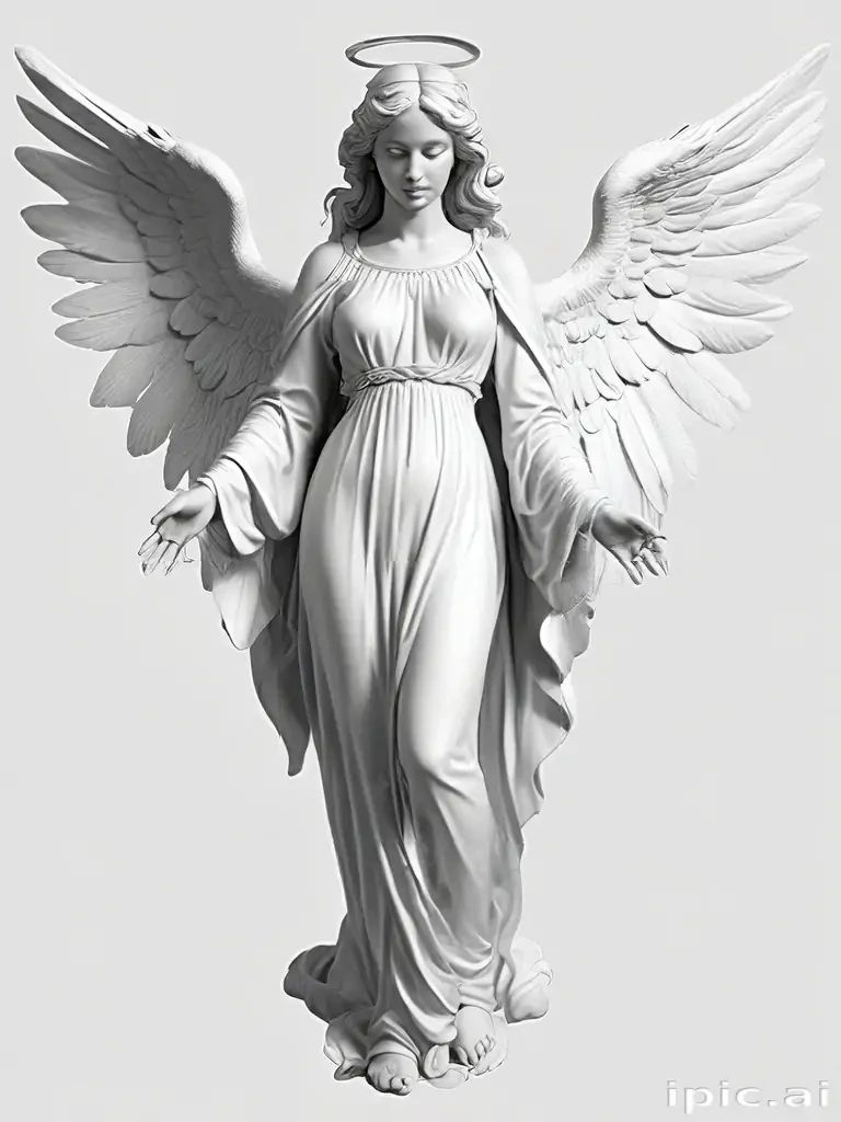 angel clip art black and white