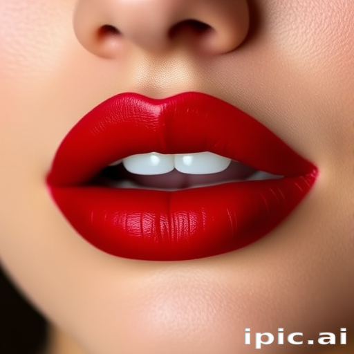 Sultry Scarlet Siren lip shade showcasing a bold red hue, satin finish, and smudge-resistant formula, perfect for making a statement and exuding confidence