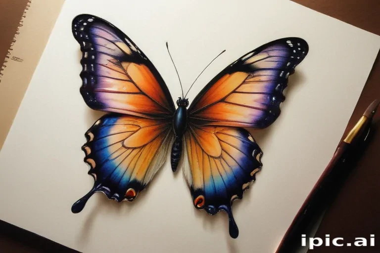 butterfly drawing outline