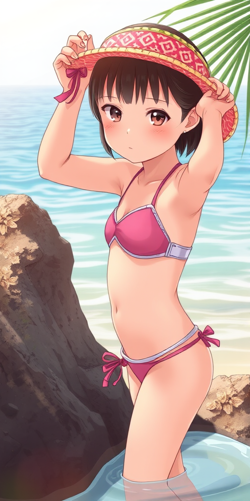 little girl in bikini ai