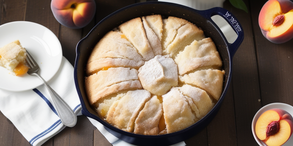 dutch oven cake mix peach cobbler