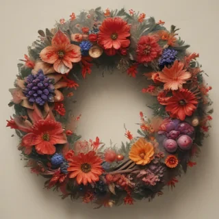 wreath drawing