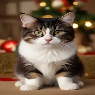 pictures of cats for christmas