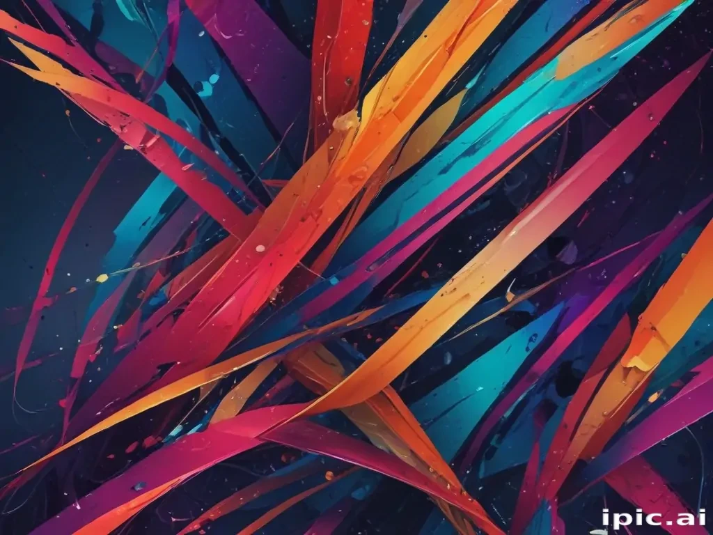 Vibrant Abstract Art Featuring Bold Colors and Dynamic Brush Strokes