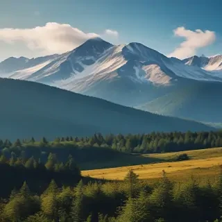 mountainous background