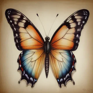 drawing butterflies