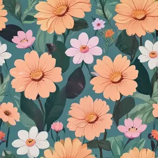 cartoon flowers aesthetic