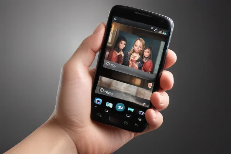 hand holding cell phone