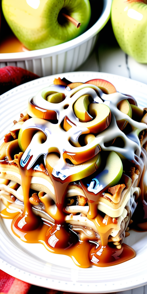 caramel apple cinnamon roll lasagna
