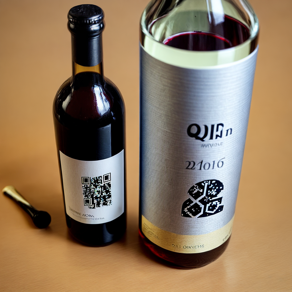 WINE BOTTLE WITH QR ON LABEL