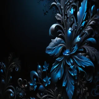 black background blue