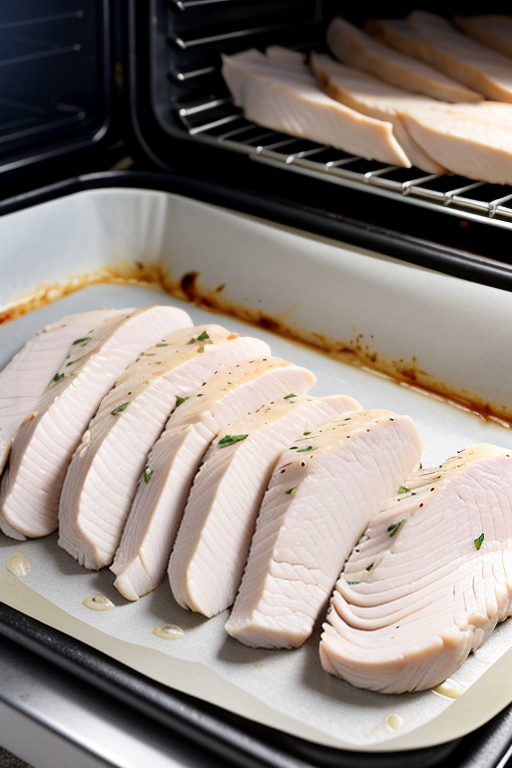 thin sliced chicken breast in oven