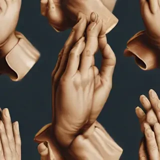 praying hands transparent