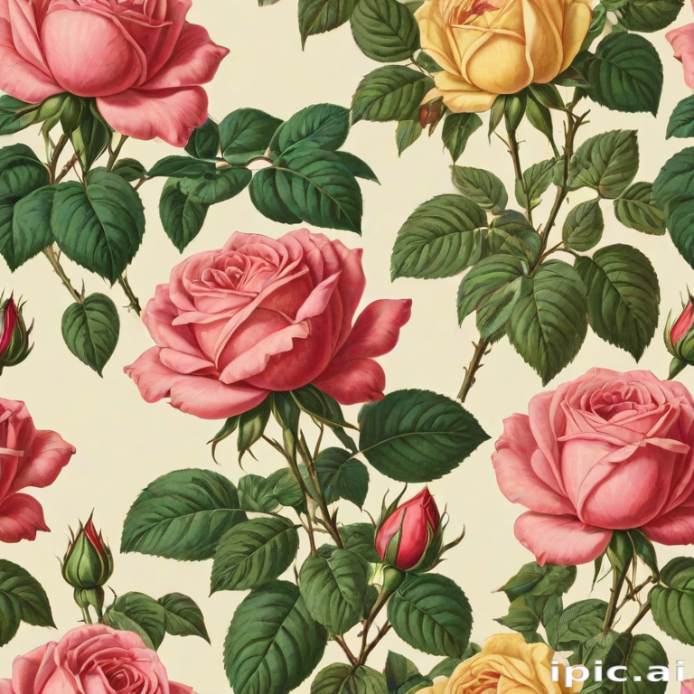 vintage rose illustration
