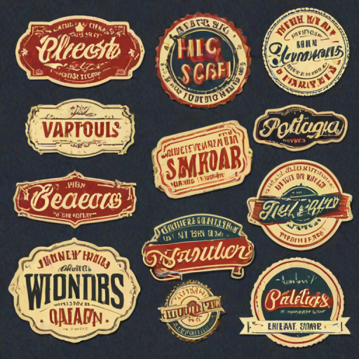 vintage stickers png