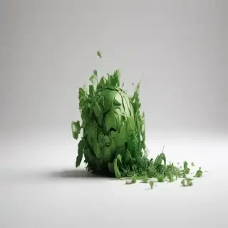 green on white background