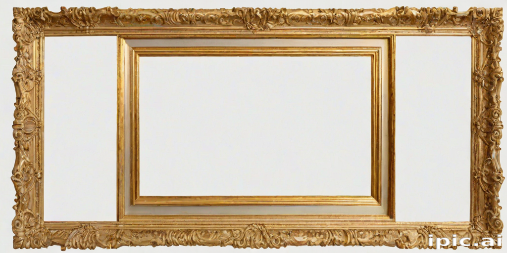 gold frame transparent
