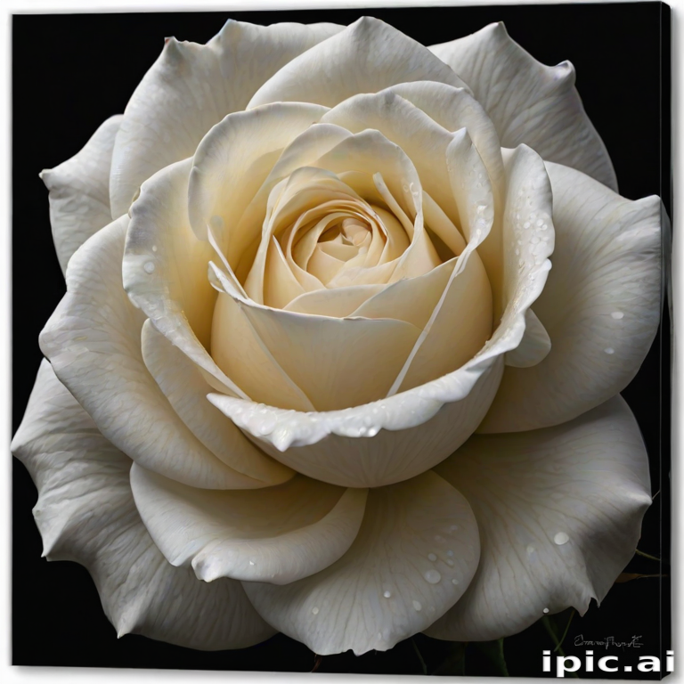 white rose on black