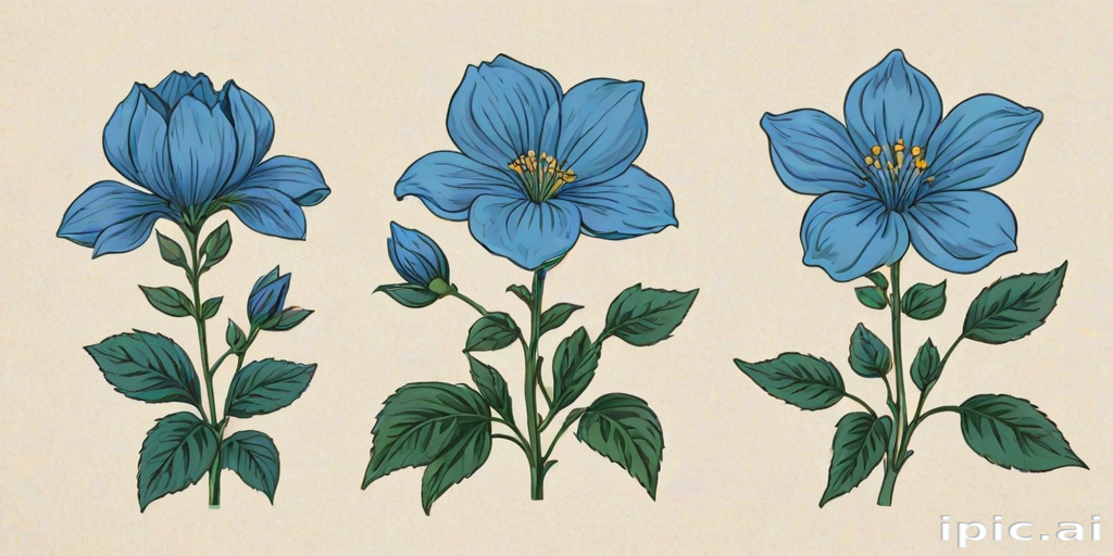 blue flower clip art