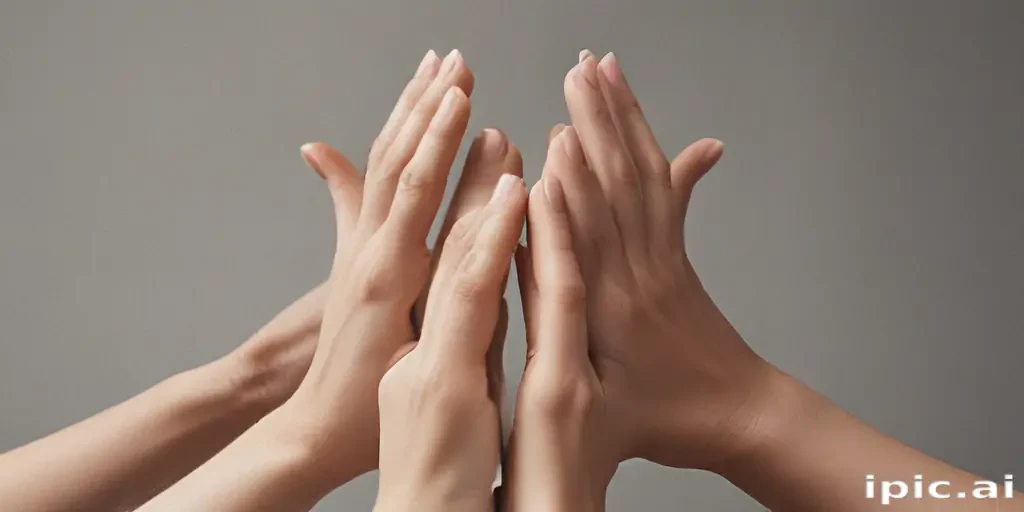 hands reaching