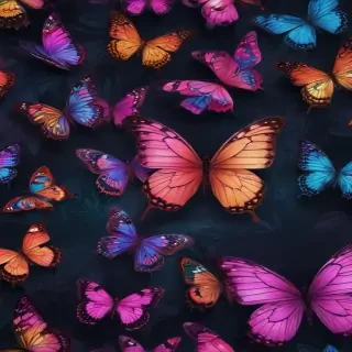 neon butterfly wallpaper