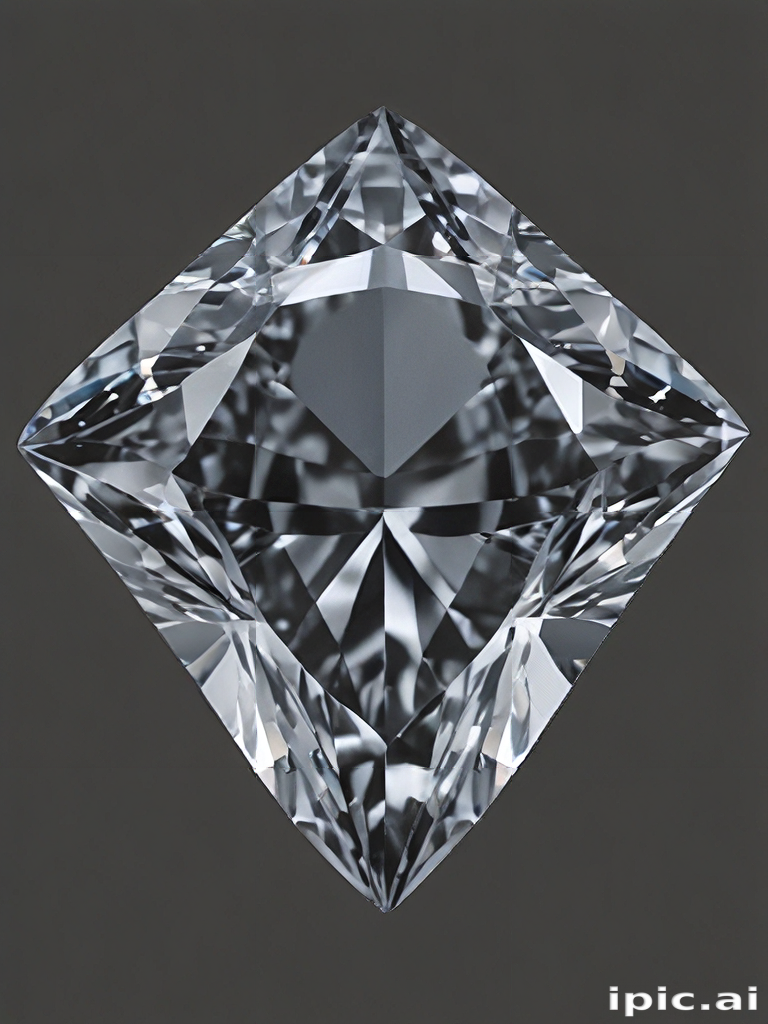 Stunningly Cut Diamond Sparkling Brightly Against a Dark Background