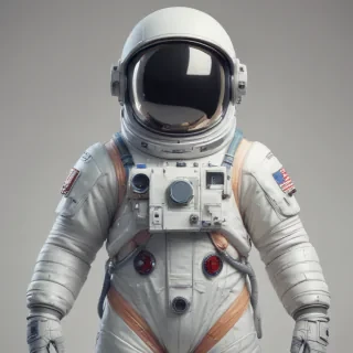 cartoon transparent astronaut suit